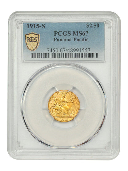 1915-S $2.50 Panama-Pacific PCGS MS67 - Classic Gold Commemorative