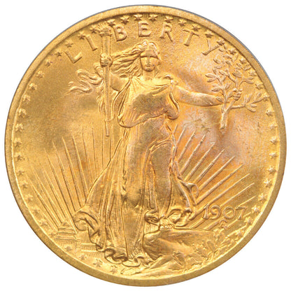 1907 $20 Saint PCGS MS66 - St. Gaudens $20 - First Year Saint Gaudens Issue