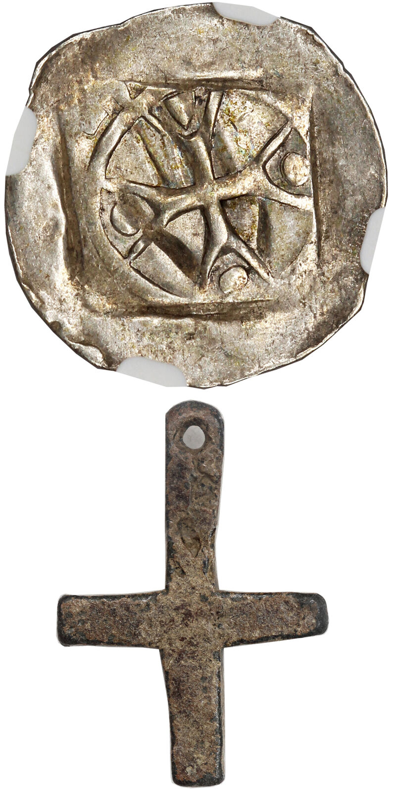 Medieval Austria: 1300-1400 Austria Heller Hall XF45 (With Antique Cross)