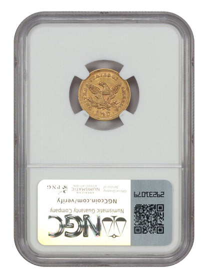 1854 $2.50 NGC AU58 - Liberty Head $2.5