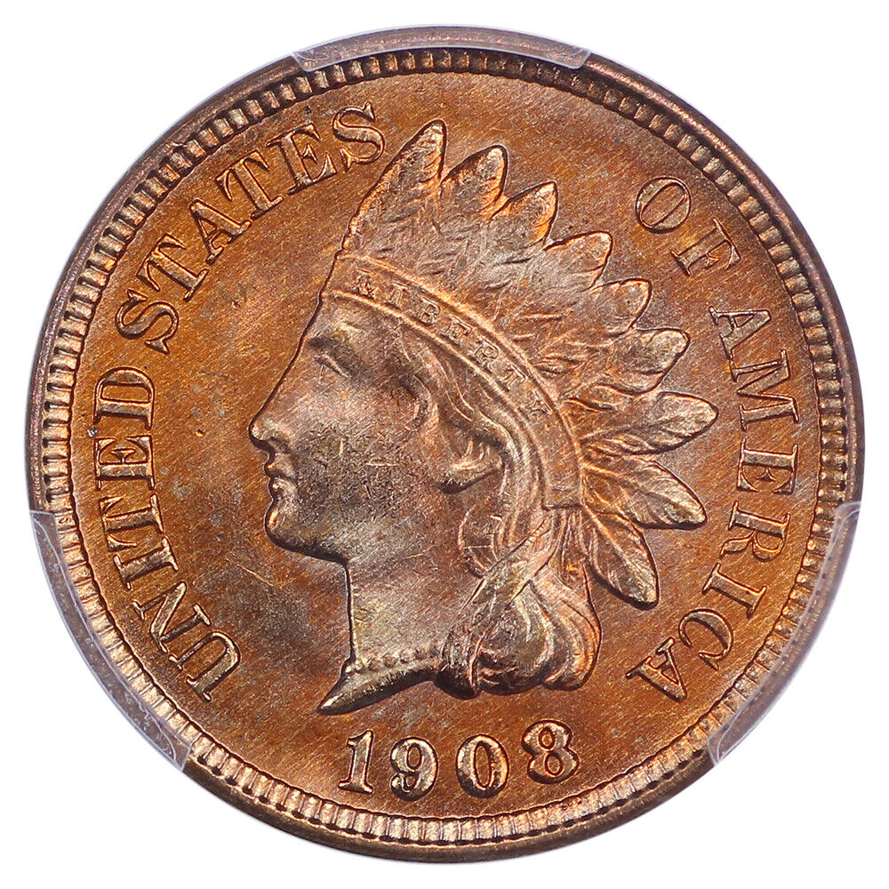 1908 1C PCGS MS65RD - Indian Cent