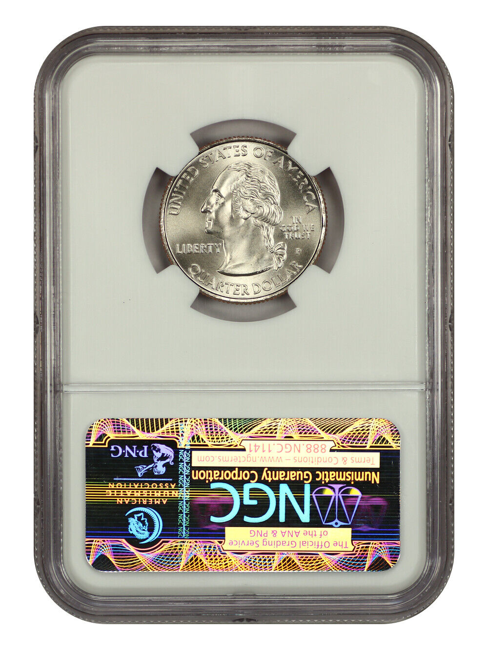 2009-P 25C Guam NGC SP69 (Satin Finish) - Type 1, Clad