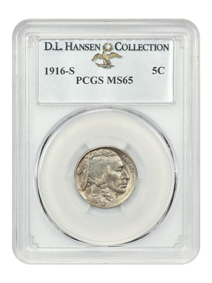 1916-S 5C PCGS MS65 ex: D.L. Hansen