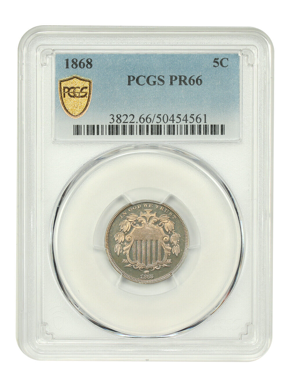 1868 5C PCGS PR66 - Shield Nickel