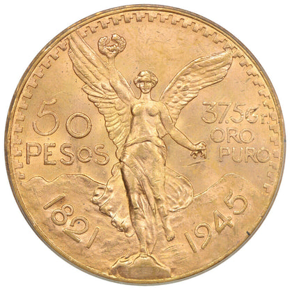 Mexico: 1945 Gold 50 Peso PCGS MS64 (KM-481) - Other