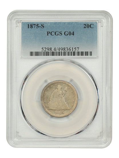 1875-S 20C PCGS Good 04 - Twenty Cent - Affordable Type Coin