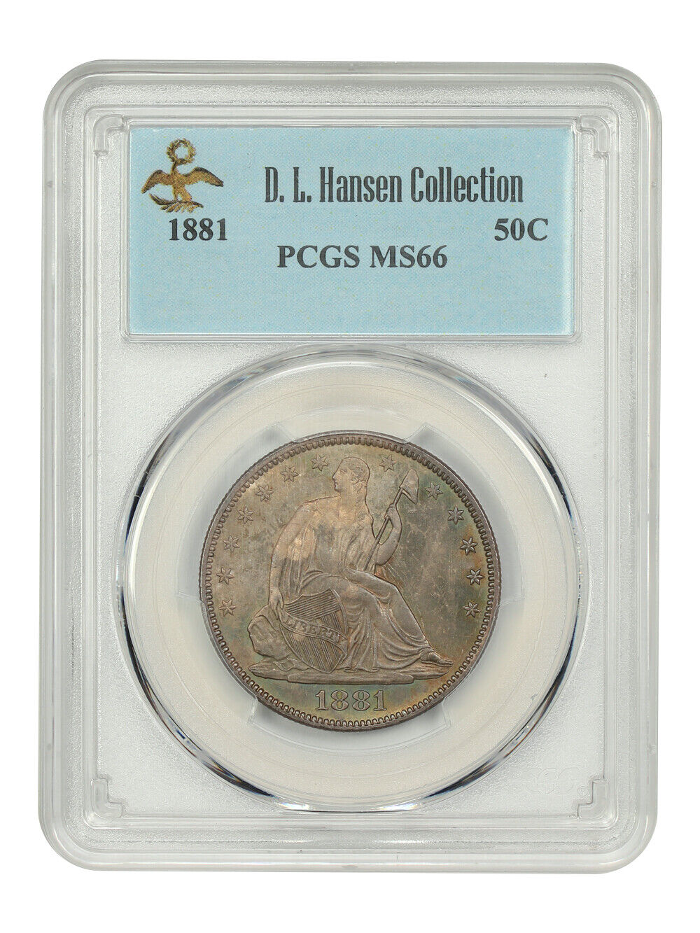 1881 50C PCGS MS66 ex: D.L. Hansen