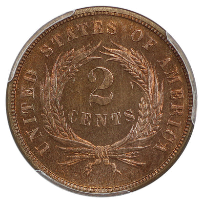 1870 2C PCGS PR66+RD ex: D.L. Hansen