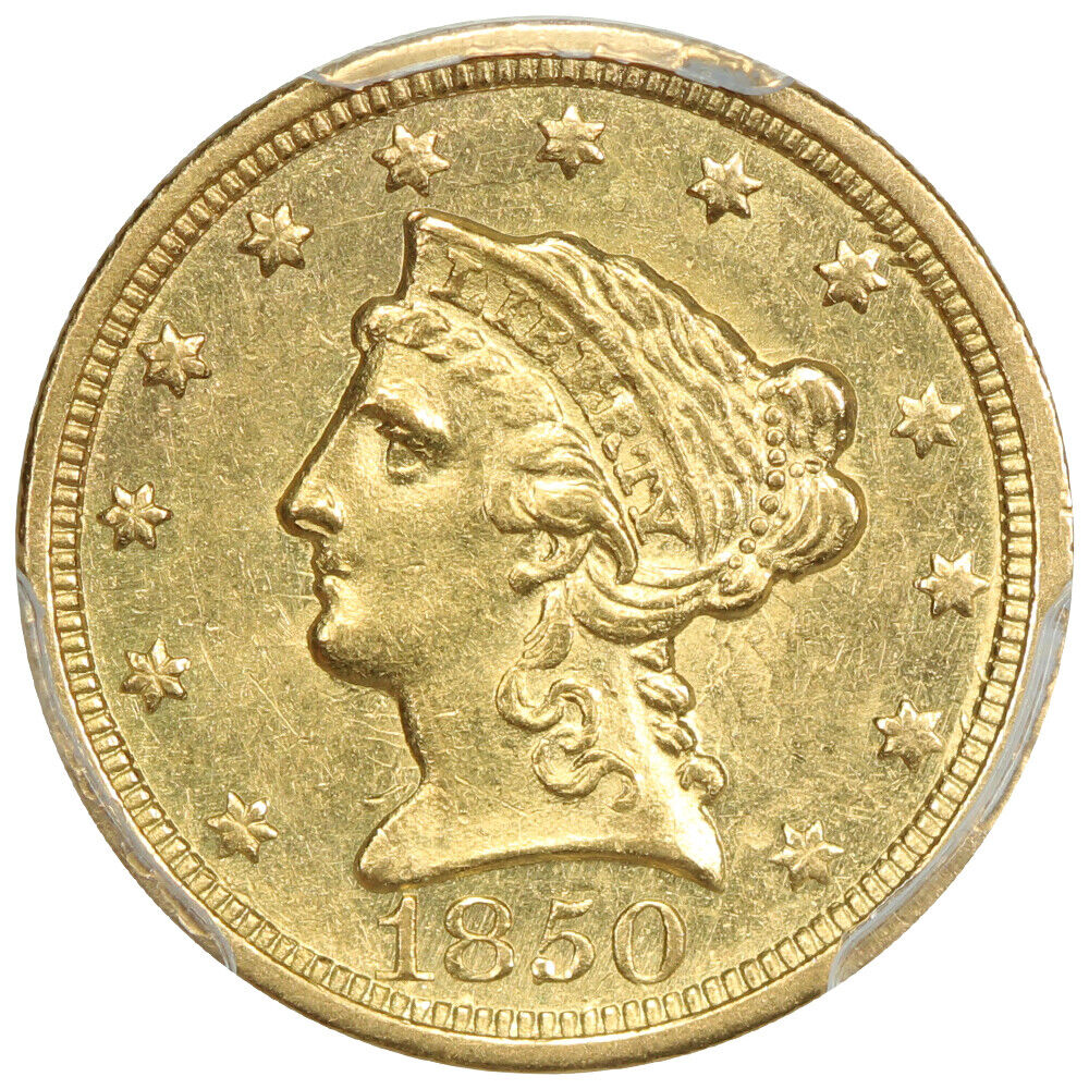 1850-C $2.50 PCGS MS61 ex: D.L. Hansen - Liberty Head $2.5