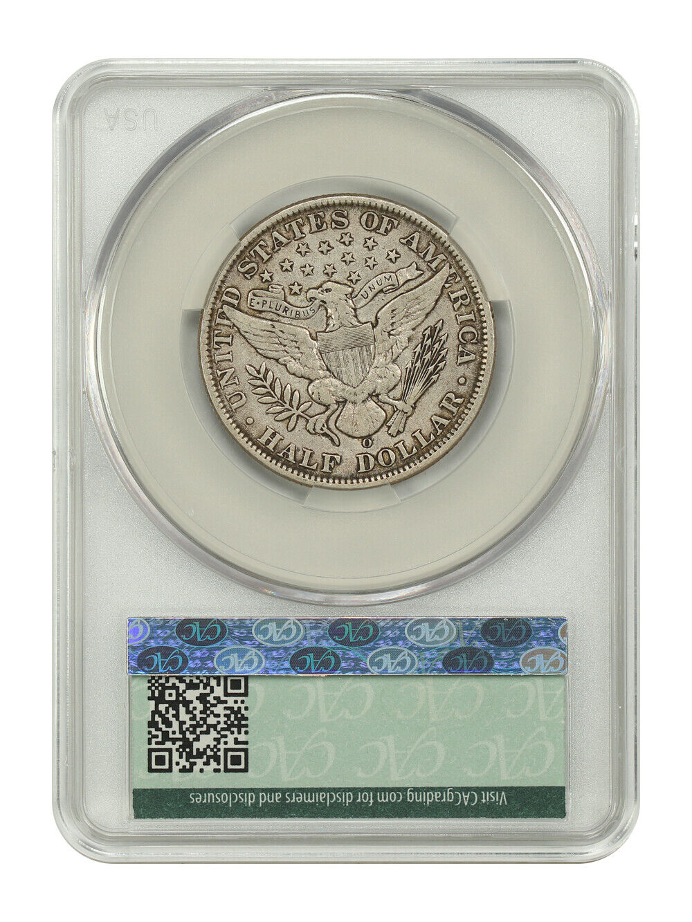 1908-O 50C CACG VF30 - Barber Half Dollar