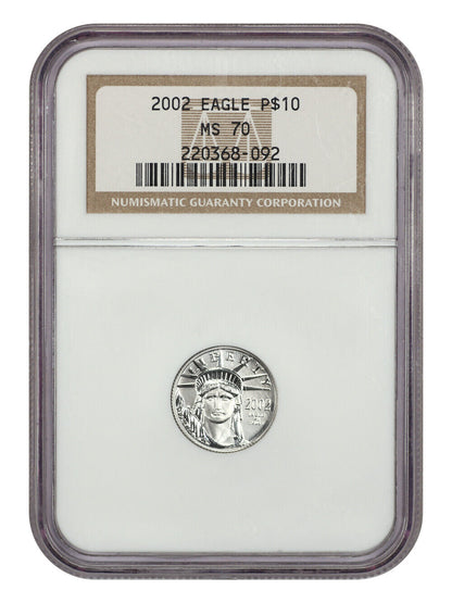 2002 $10 Statue of Liberty NGC MS70