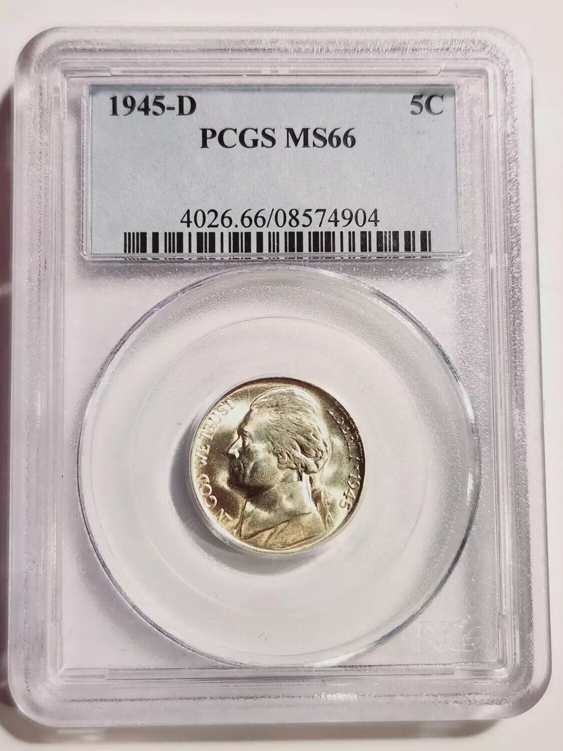 1945 D Nickel Jefferson PCGS MS-66