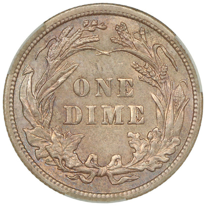 1914 10C CACG AU55 - Barber Dime