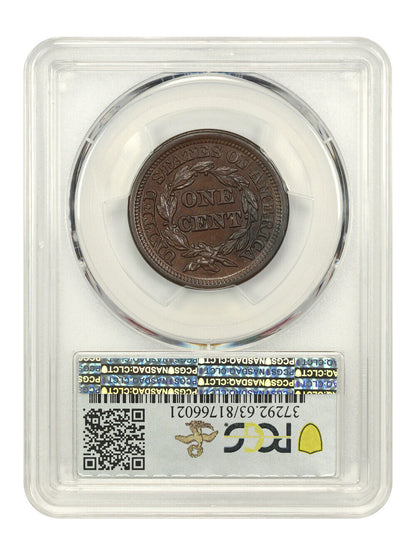 1847 1c PCGS/CAC MS63 BN (N-11) ex: D.L. Hansen/Tucker