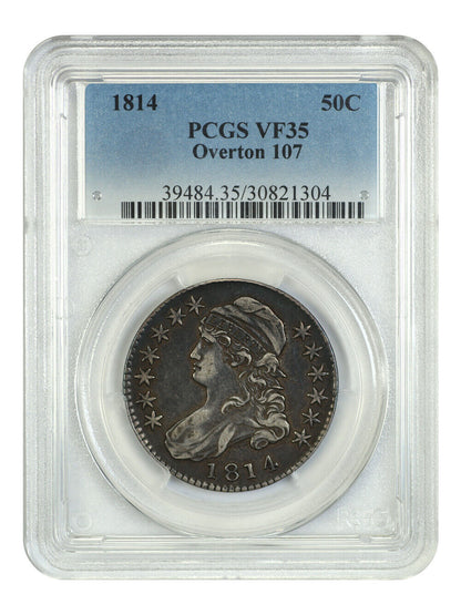 1814 50C PCGS VF35 (Overton 107) - Capped Bust Half Dollar