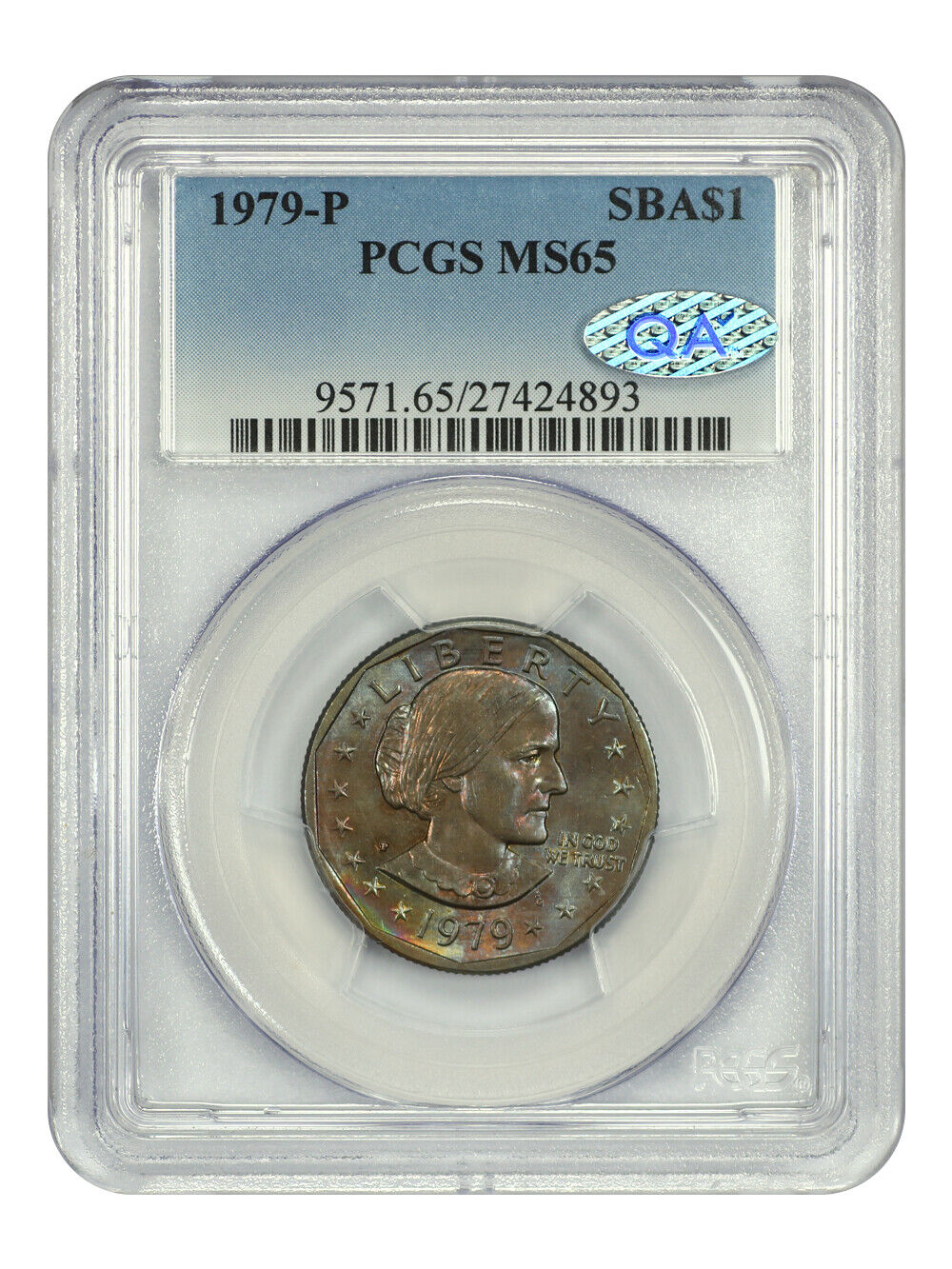 1979-P SBA$1 PCGS/QA MS65 - Susan B. Anthony Dollar