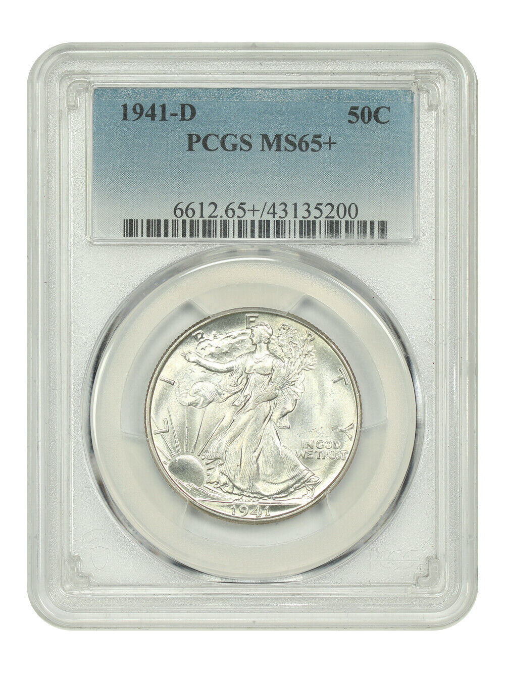 1941-D 50C PCGS MS65 - Walking Liberty Half Dollar