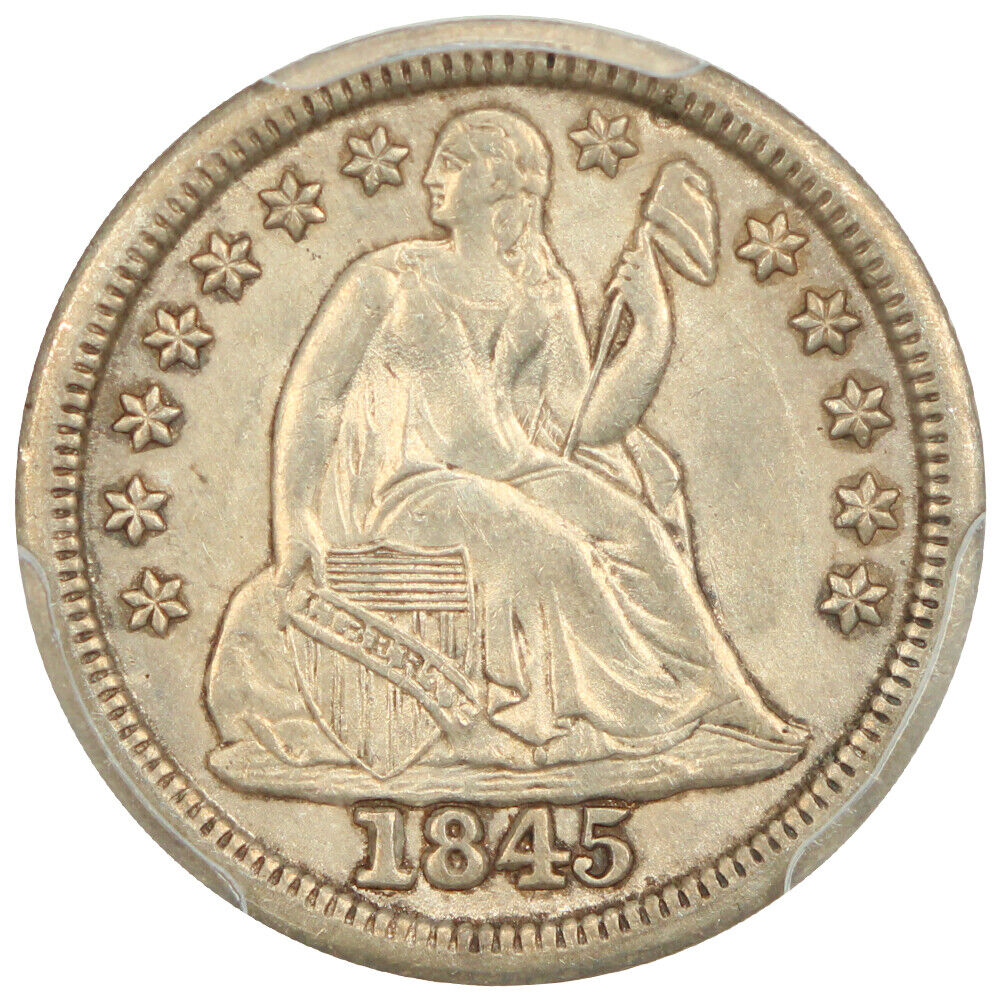 1845 10C PCGS MS63 ex: D.L. Hansen