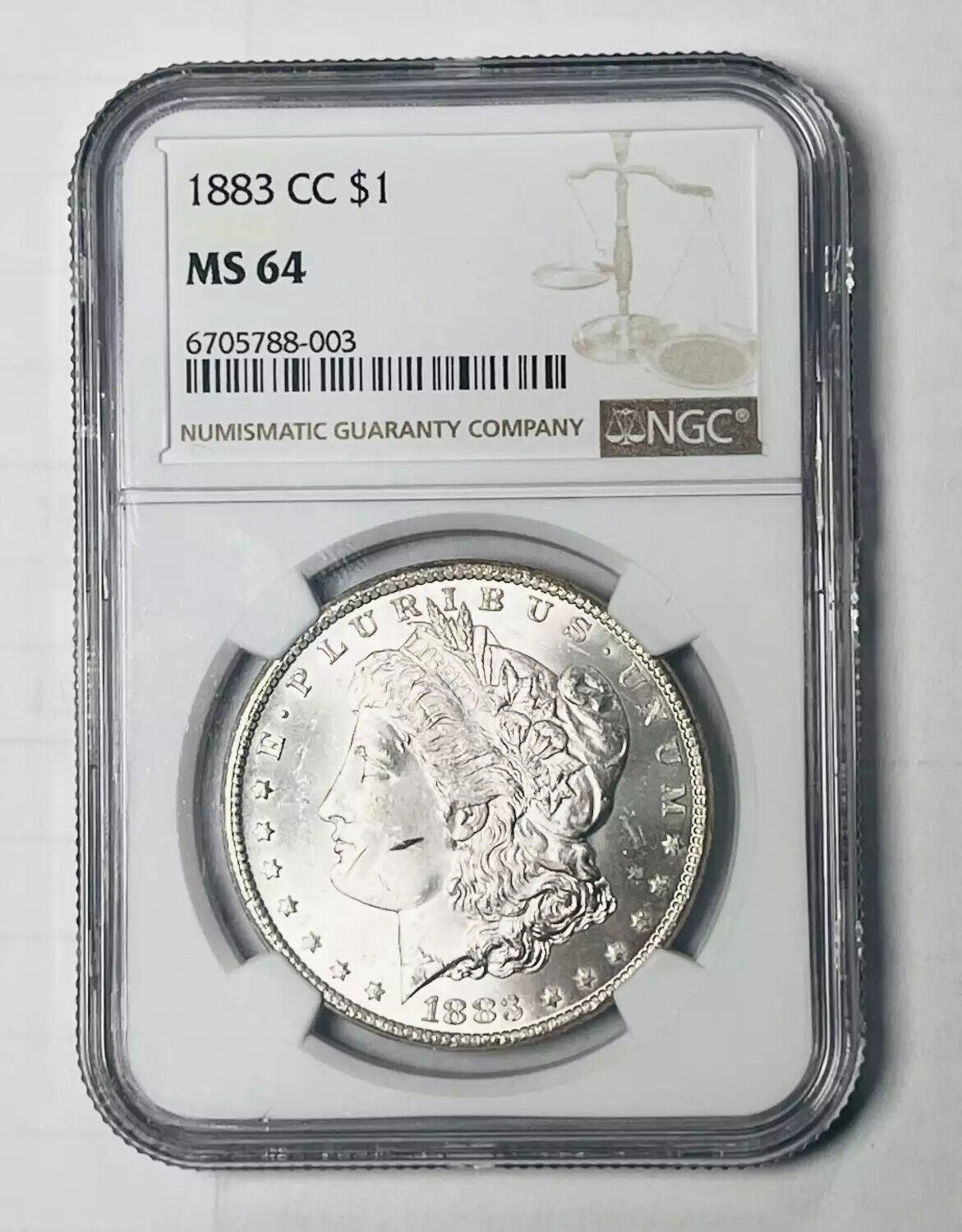 1883 CC Morgan Silver Dollar NGC MS-64 Carson City