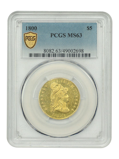 1800 $5 PCGS MS63 - Draped Bust $5