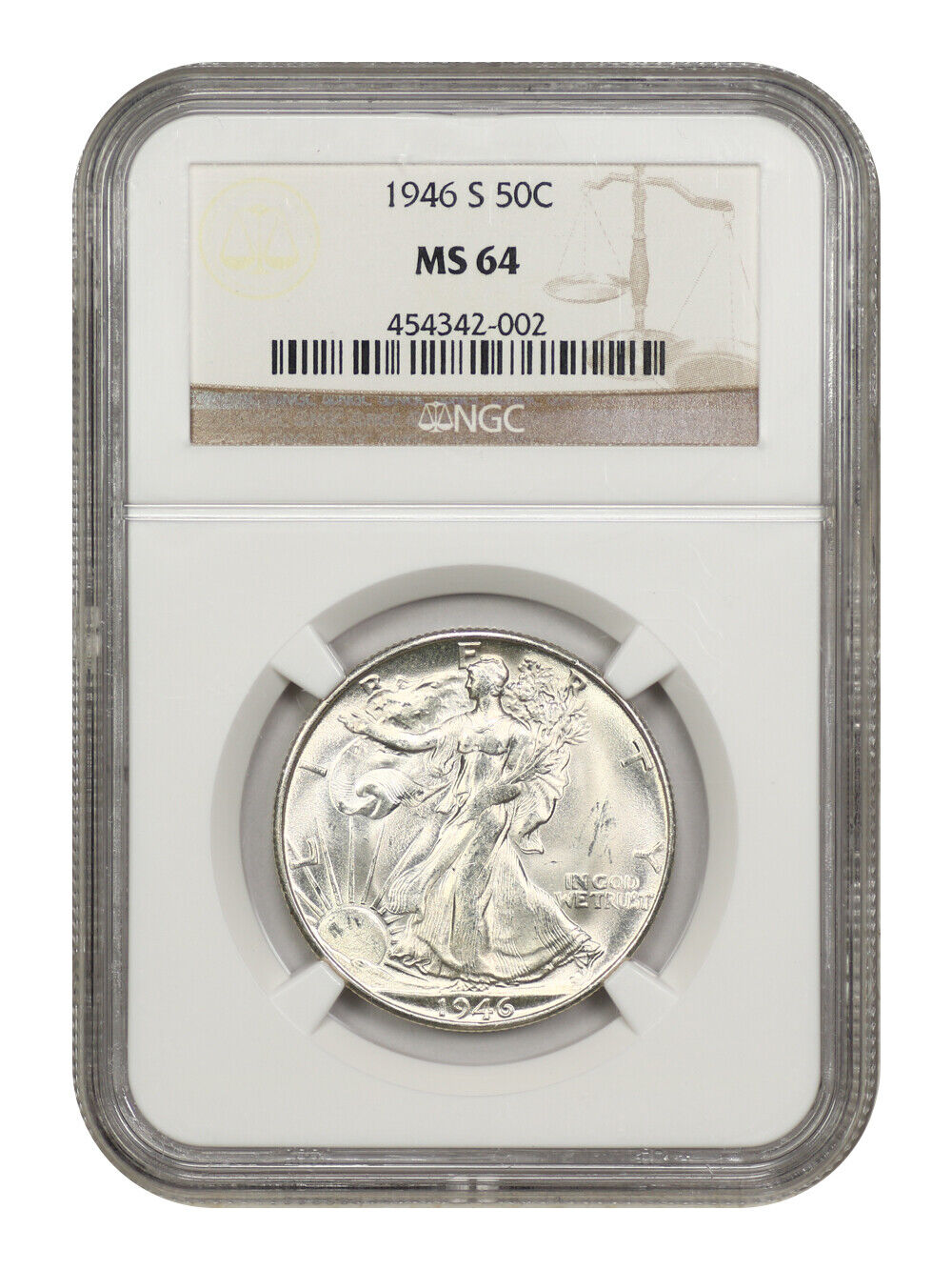 1946-S 50C NGC MS64