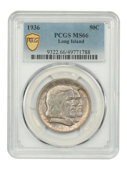 1936 50C Long Island PCGS MS66 - Classic Silver Commemorative