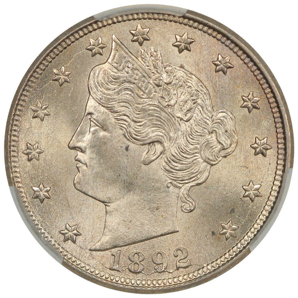 1892 5C CACG MS66+ ex: D.L. Hansen - Liberty Nickel