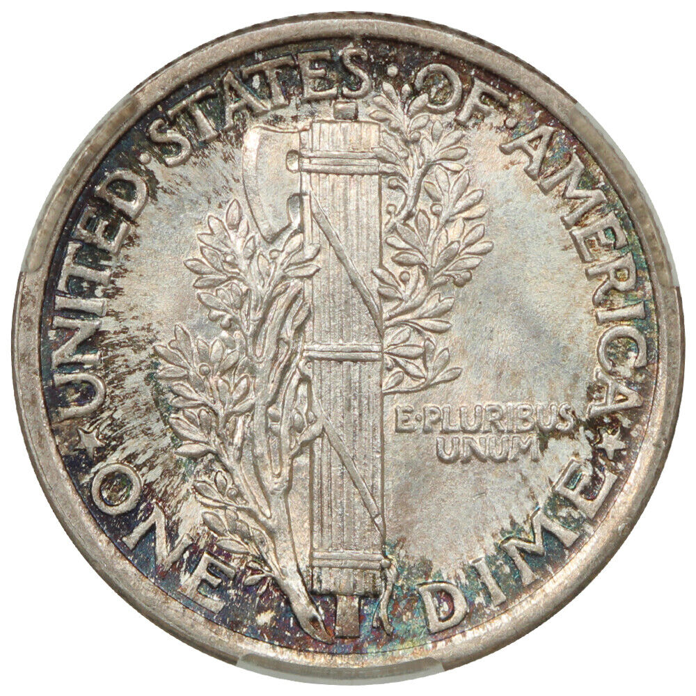 1916 10C Mercury CACG MS67+FB ex: D.L. Hansen - Mercury Dime