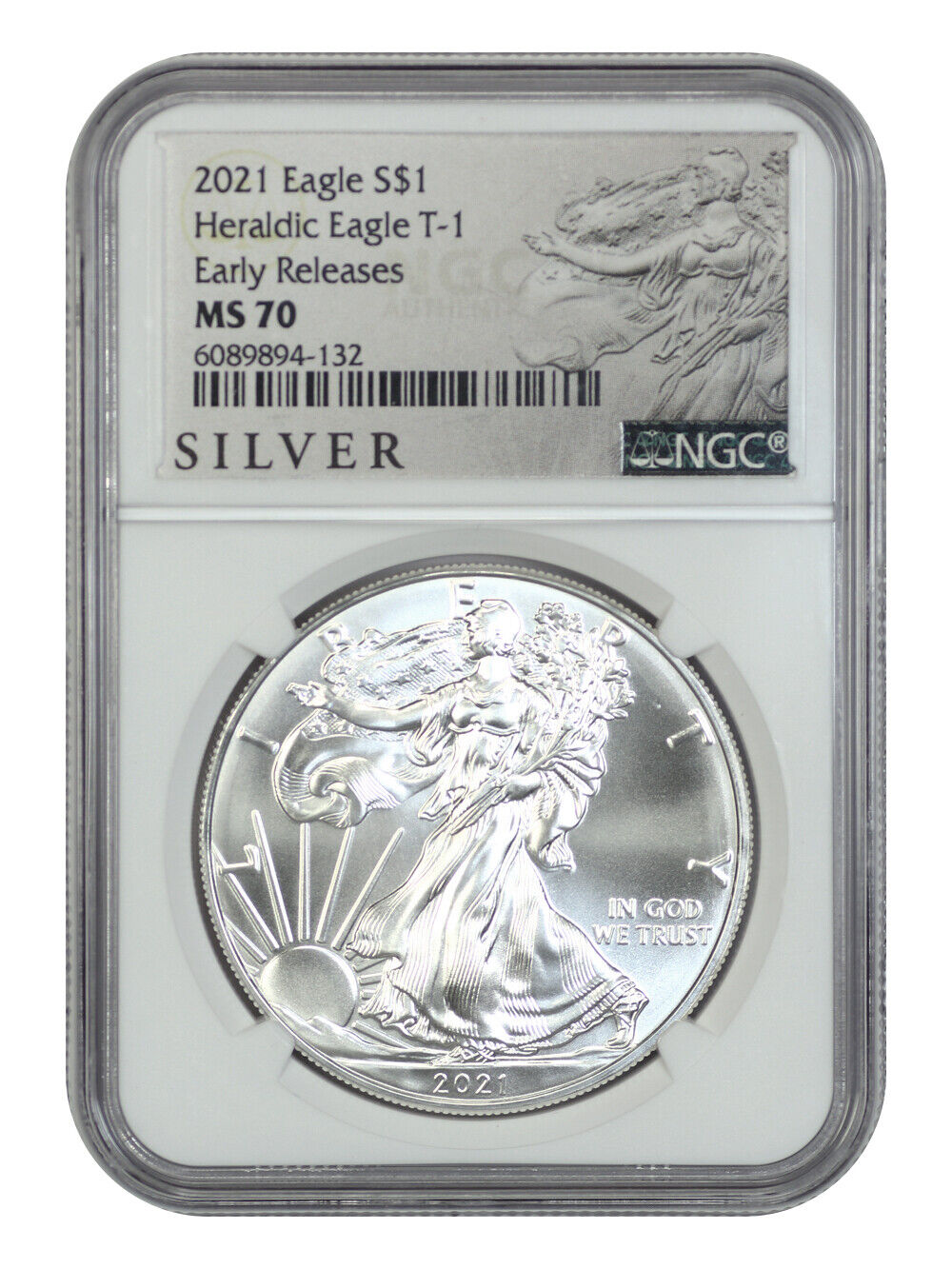 2021 $1 Silver Eagle NGC MS70 (Type 1, Early Releases) - Silver Eagles