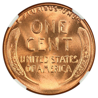 1956 1C NGC MS67RD - Lincoln Cent (Wheat Reverse)