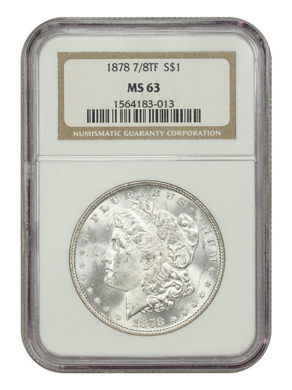 1878 7/8TF $1 NGC MS63 (Strong) - Morgan Dollar - Popular Variety