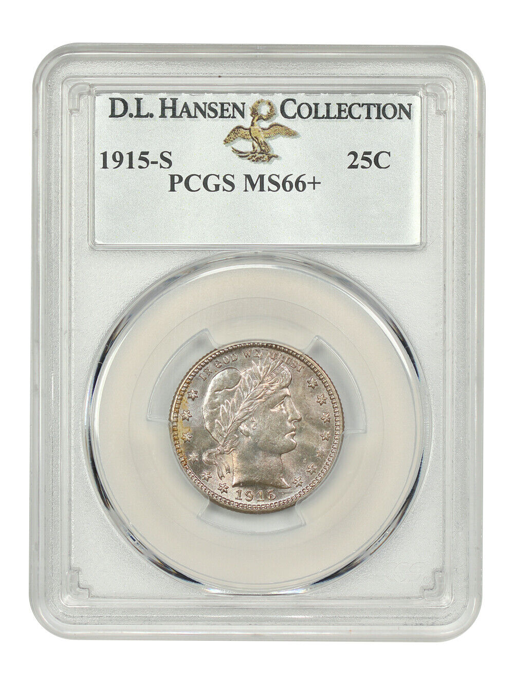 1915-S 25C PCGS MS66+ ex: D.L. Hansen