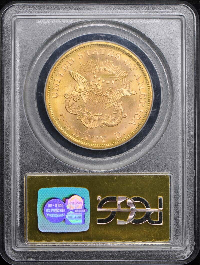 1857-S $20 Liberty S.S. Central America PCGS MS65 SSCA 0558