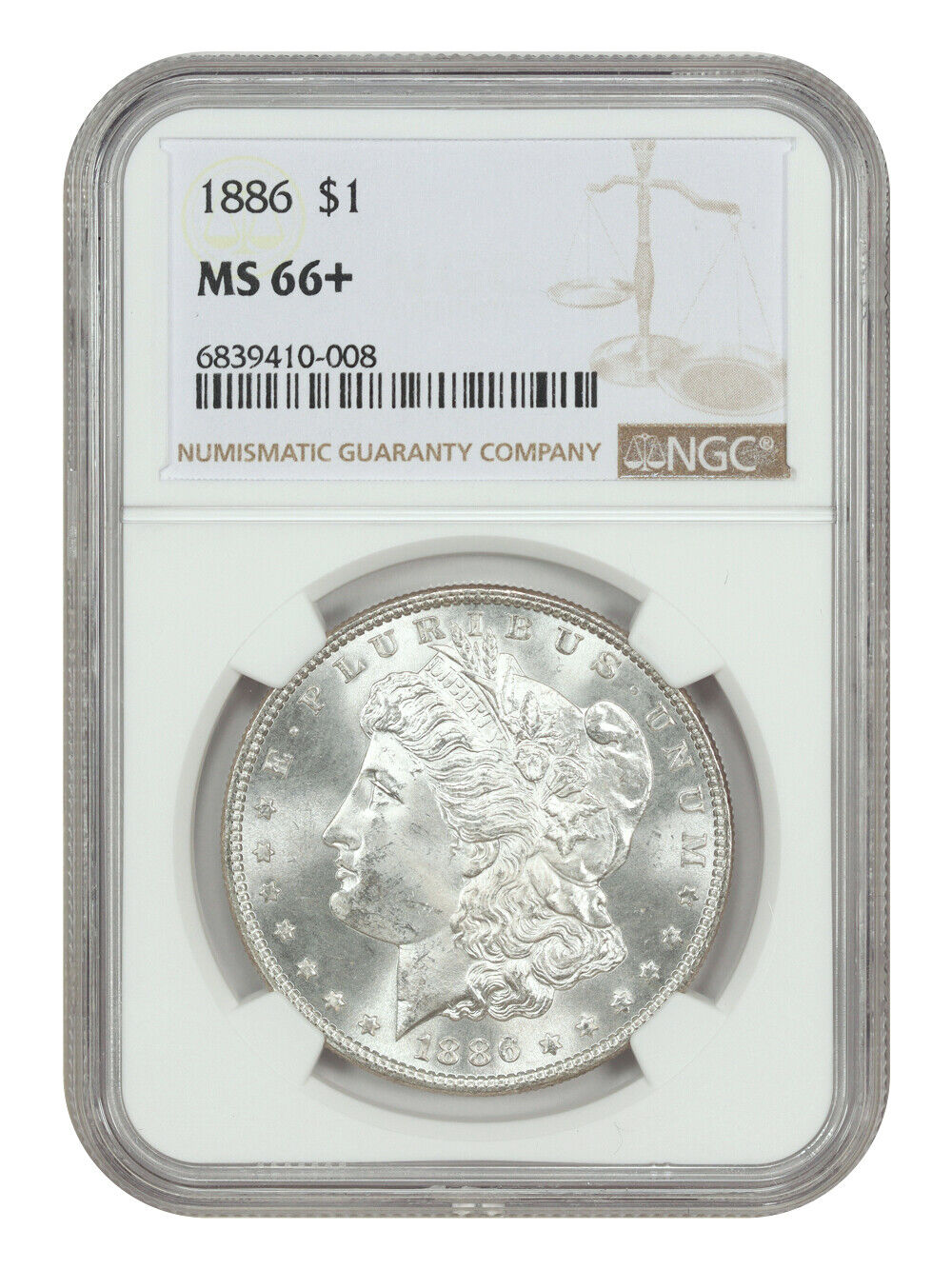 1886 $1 NGC MS66+ - Morgan Dollar