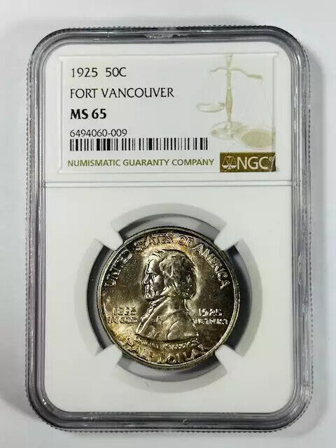 1925 P Classic Commemorative Fort Vancouver Centennial NGC MS-65 Nice Luster!