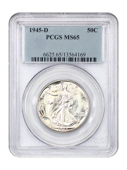 1945-D 50C PCGS MS65