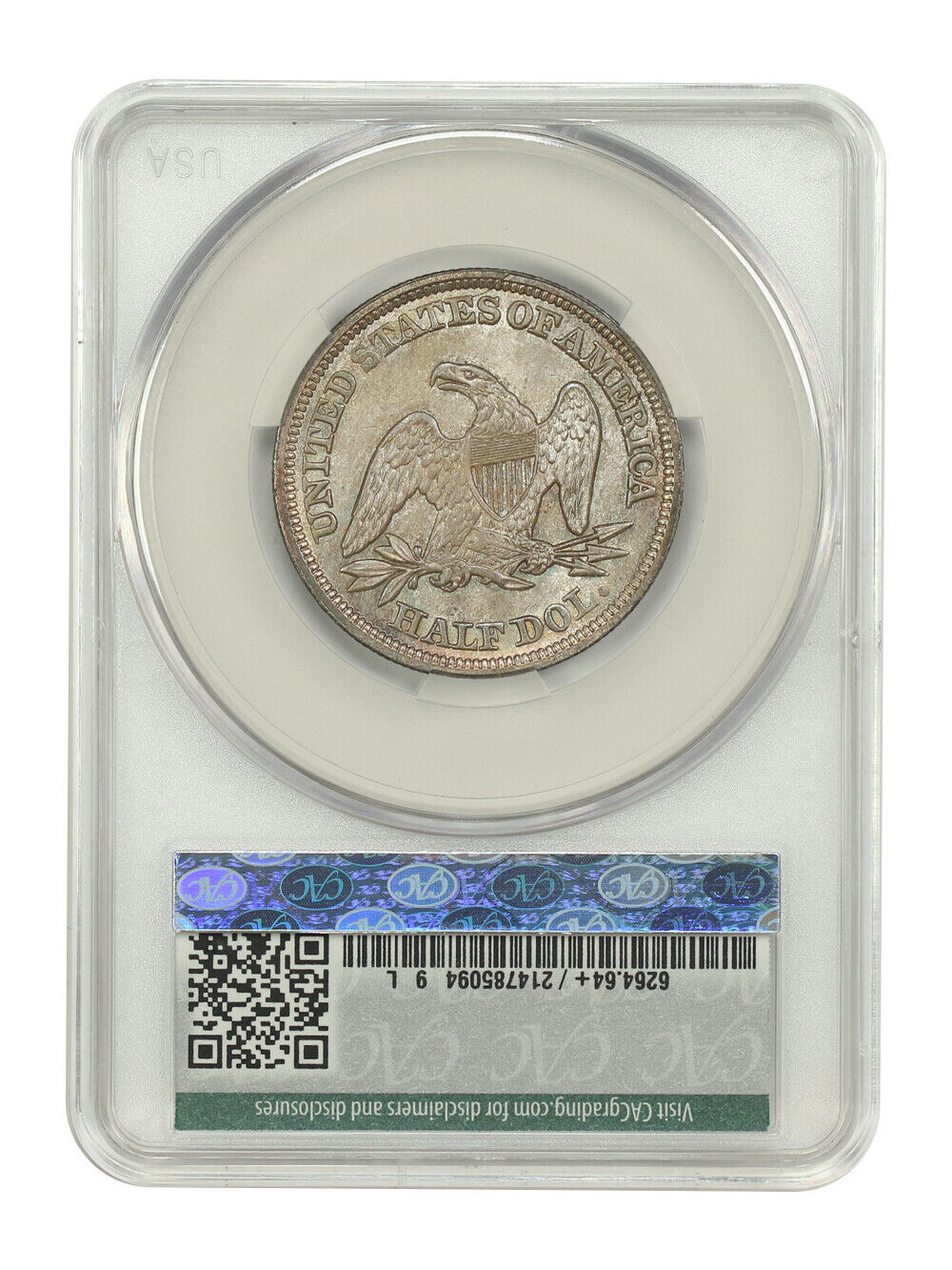 1846 50C CACG MS64+ (Tall Date) ex: D.L. Hansen - Liberty Seated Half Dollar