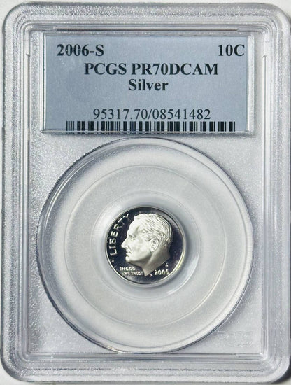 2006 S Dimes Roosevelt PCGS PR-70 DCAM Silver