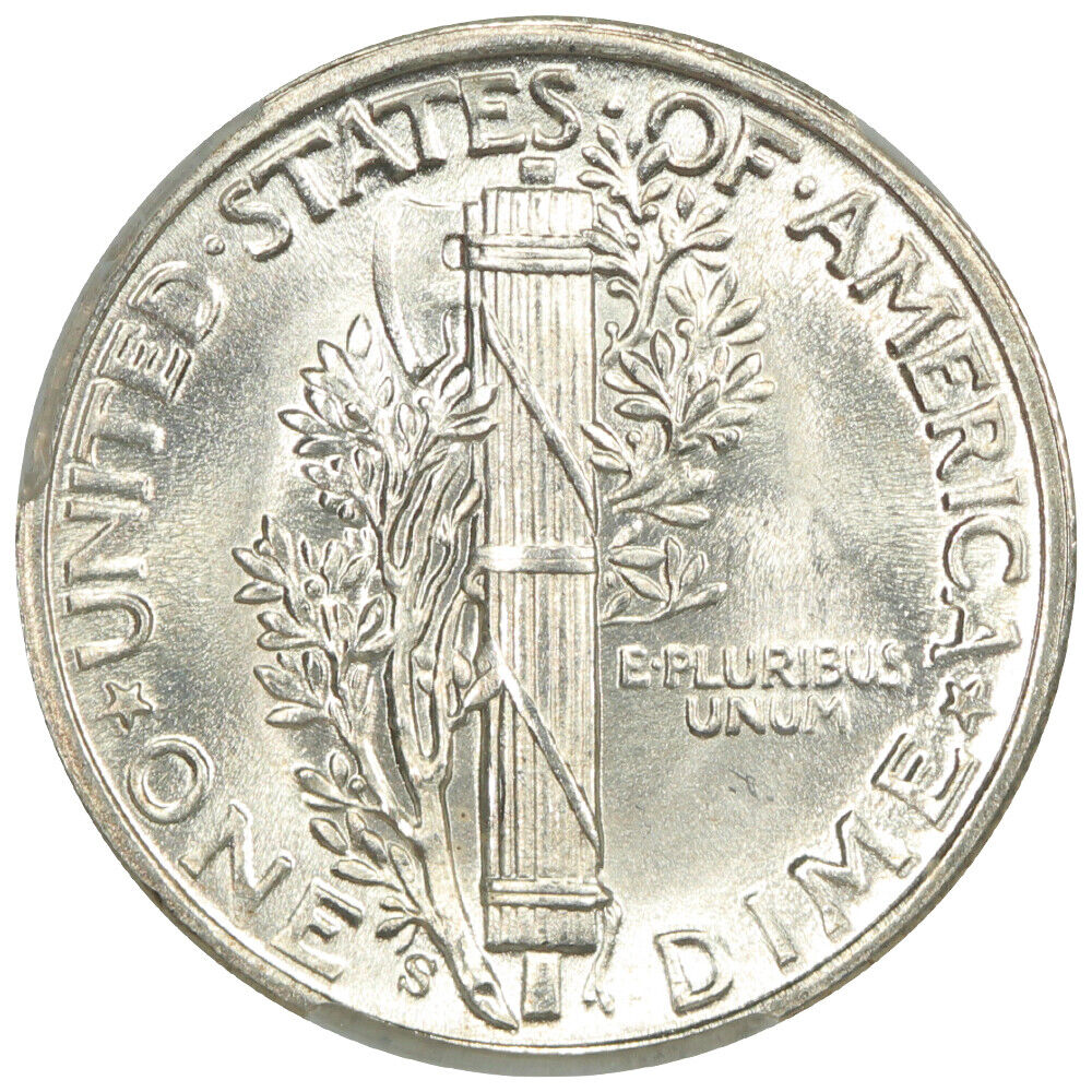 1944-S 10C CACG MS67 - Mercury Dime