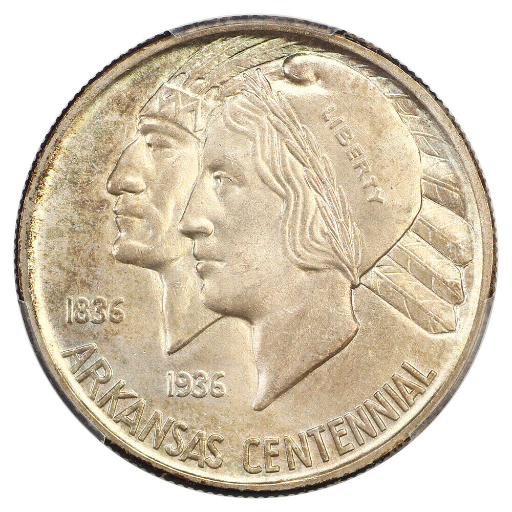 1938-D 50C Arkansas PCGS MS67 - Classic Silver Commemorative - Low Mintage Issue