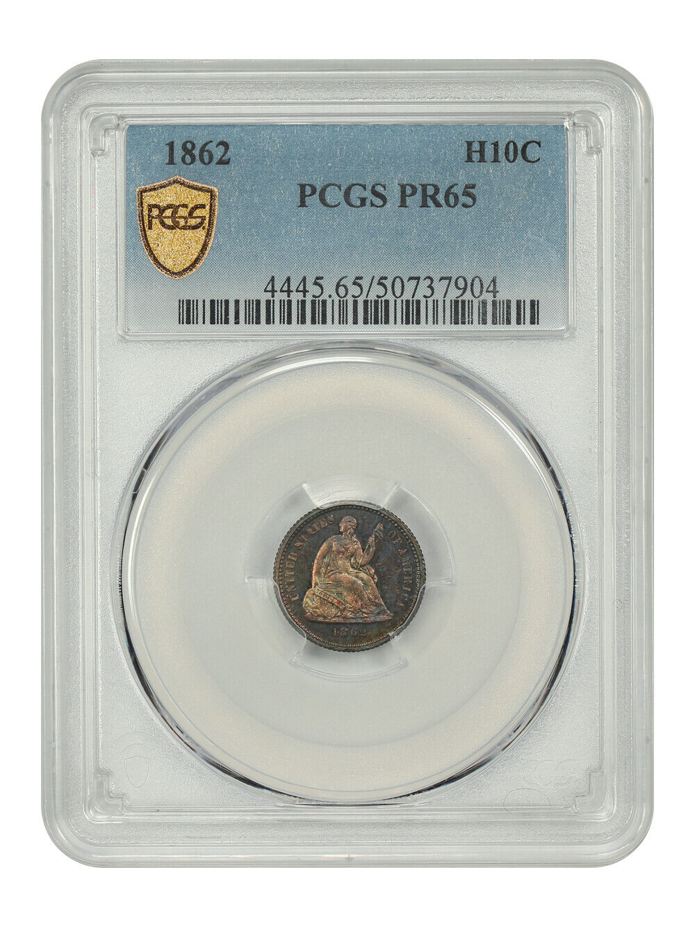 1862 H10C PCGS PR65 - Liberty Seated Half Dime