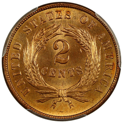 1869 2C PCGS MS66RD ex: D.L. Hansen