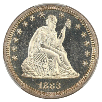 1883 25C CACG PR68CAM ex: D.L. Hansen/Bruce Scher - Liberty Seated Quarter