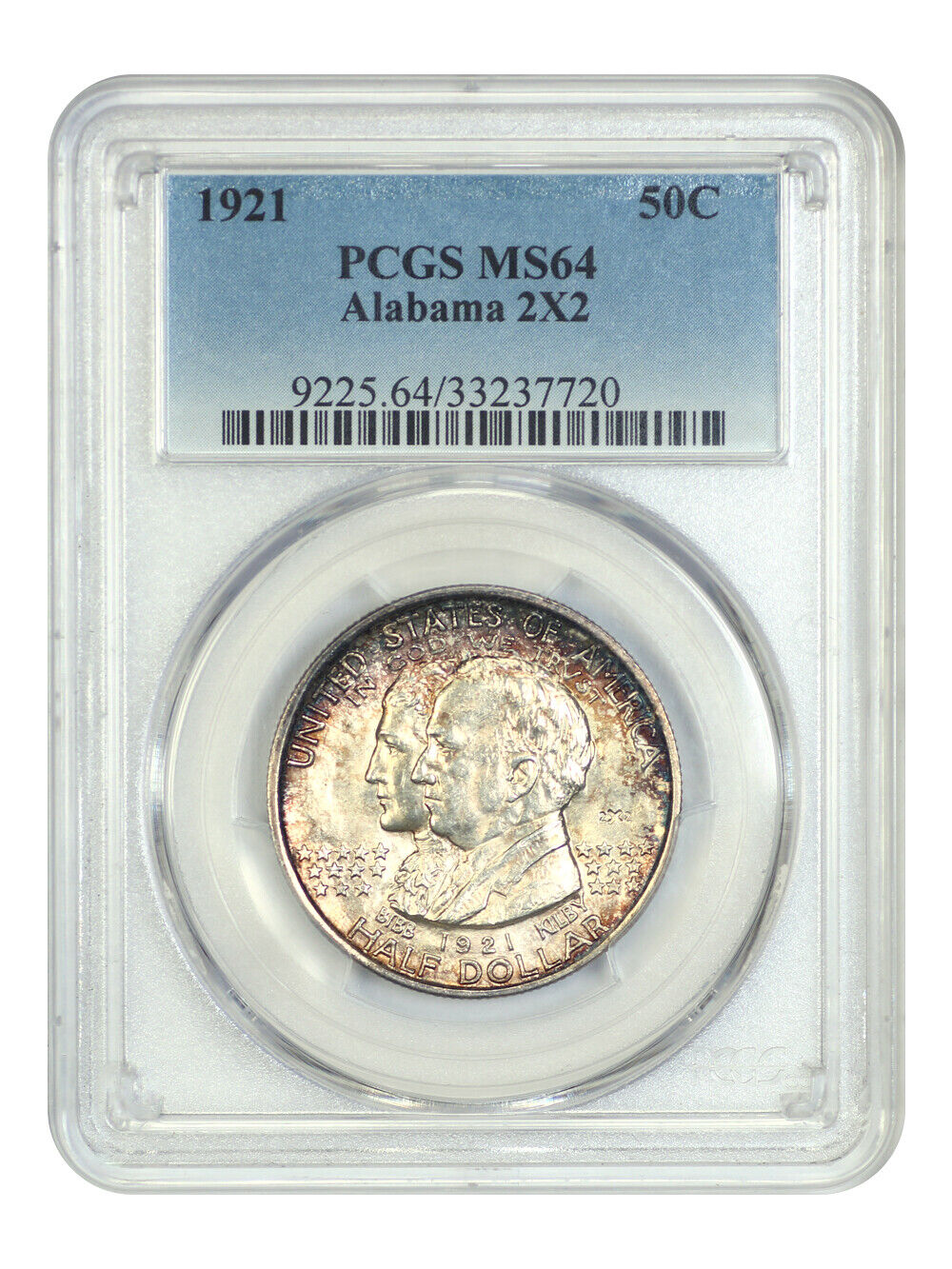 1921 50C Alabama PCGS MS64 (2x2) - Classic Silver Commemorative