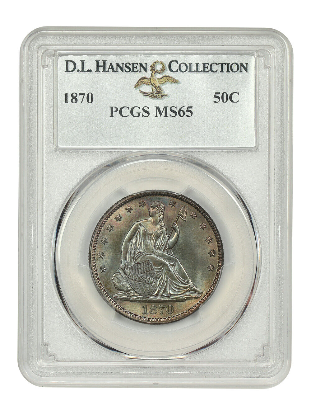 1870 50C PCGS MS65 ex: D.L. Hansen