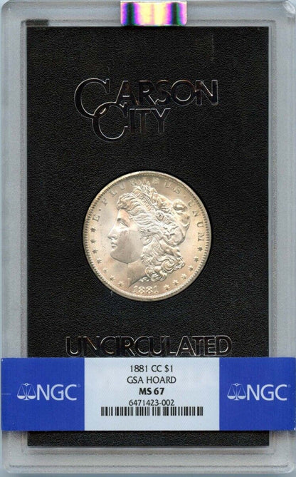 1881-CC Morgan Dollar GSA HOARD S$1 NGC MS67