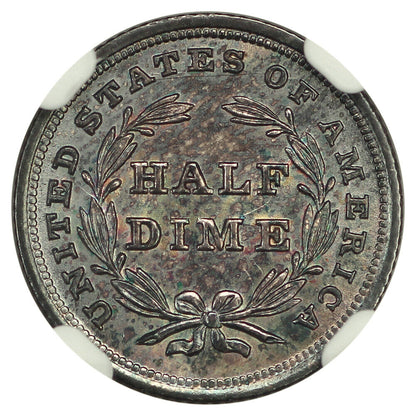 1839 H10C No Drapery NGC MS66+ - Liberty Seated Half Dime