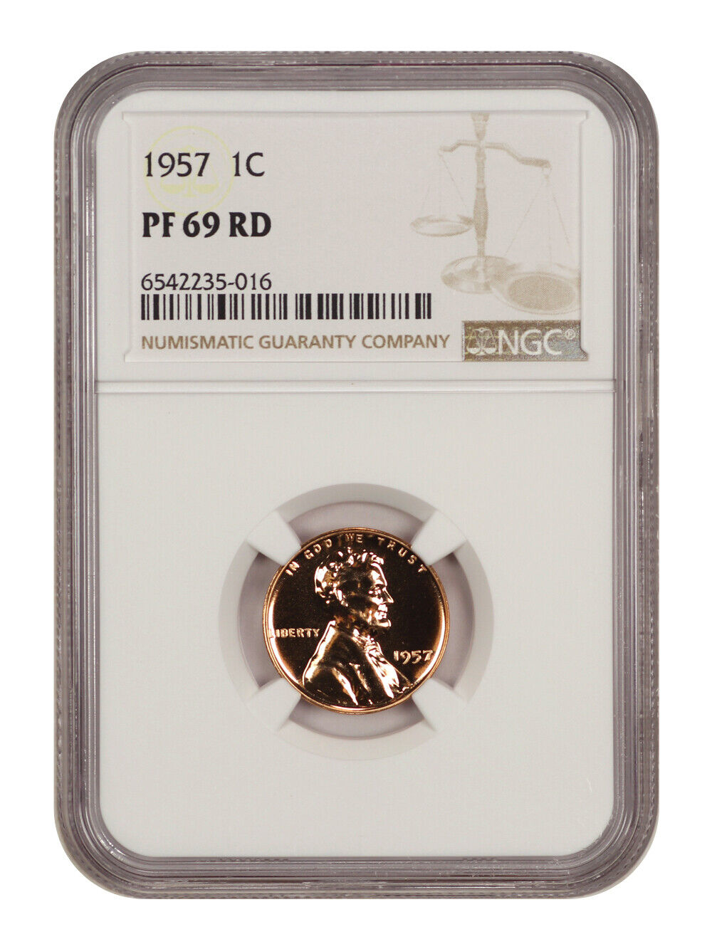 1957 1c NGC Proof 69 RD