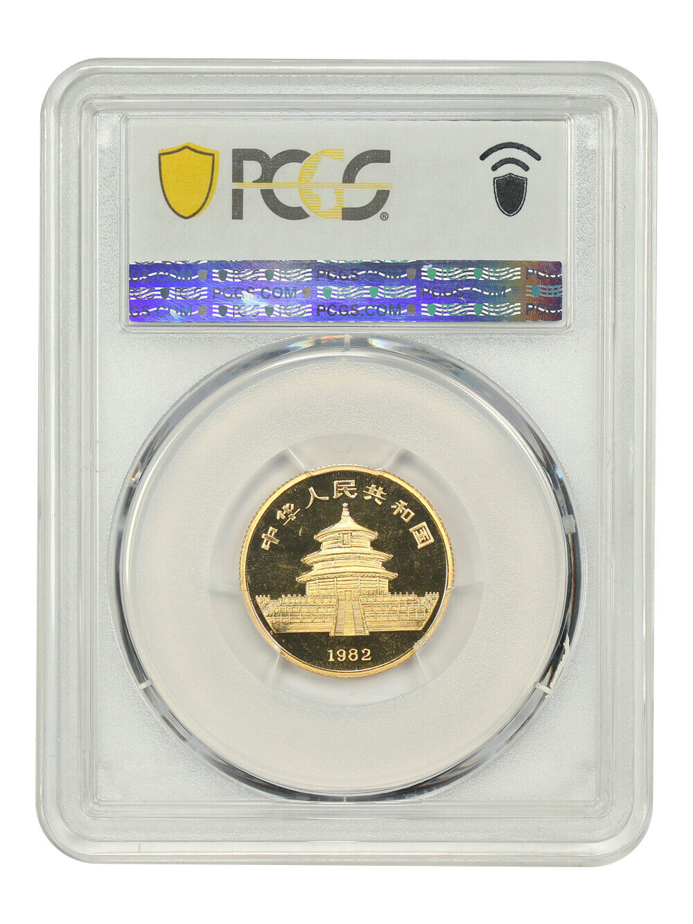 China: 1982 1/4oz Gold Panda PCGS MS69 (Long Leaf, PAN-4B) - Other