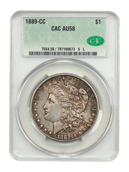 1889-CC $1 CACG AU58